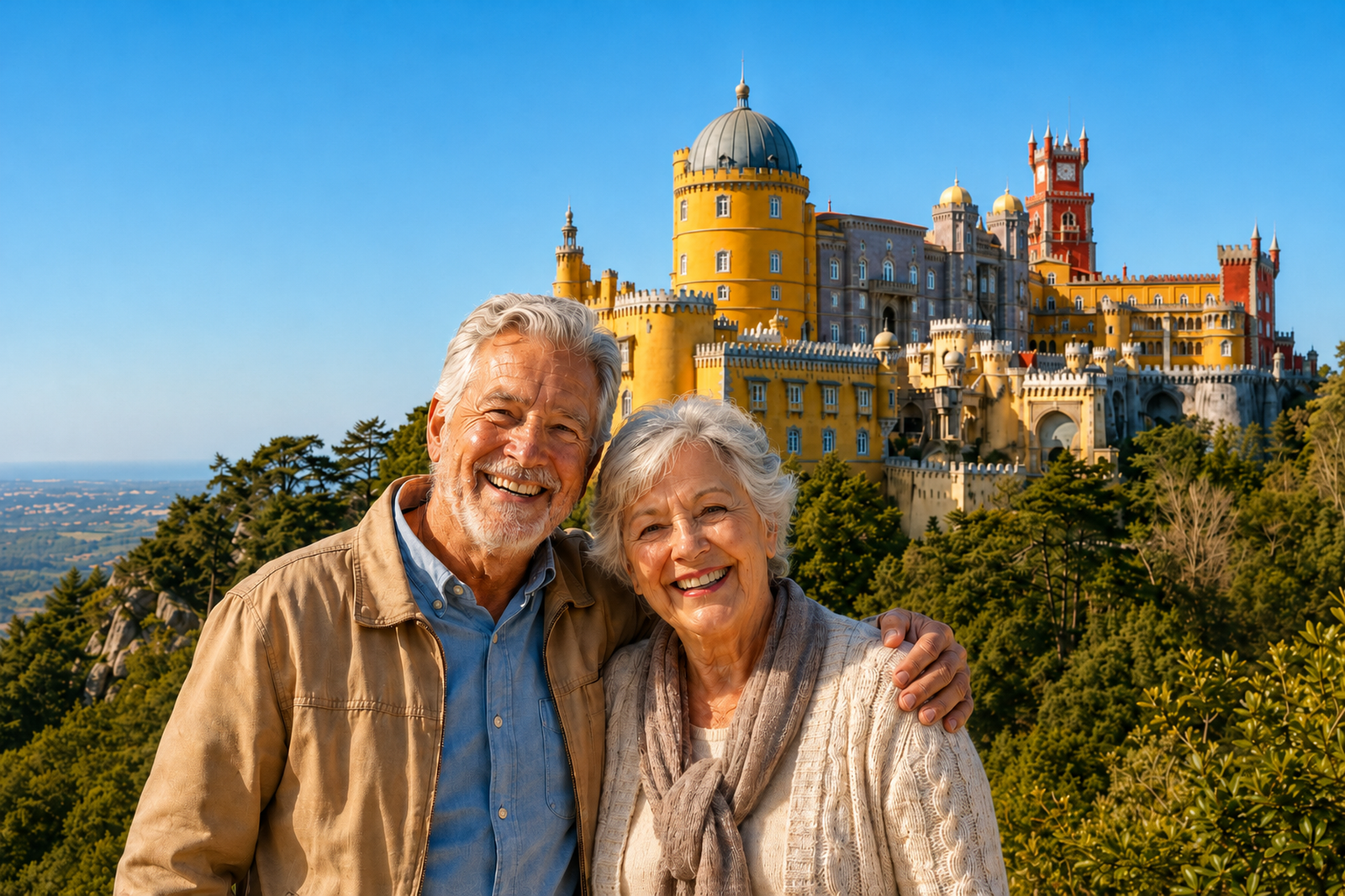 Visiting Pena Palace in Sintra with Seniors